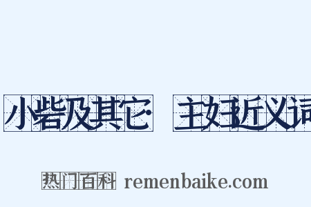 小砦及其它·主妇近义词是什么意思的图片